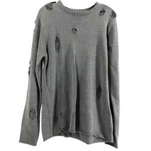 Carbon Gray Long Sleeve Round Neck Sweater | Size S